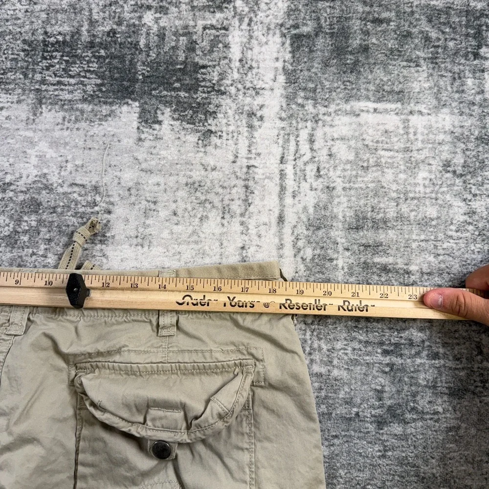 Y2K J Crew Cargo Shorts Men 38 Khaki Broken In Preppy Grunge Military Drawstring
